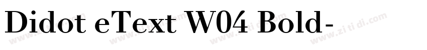 Didot eText W04 Bold字体转换